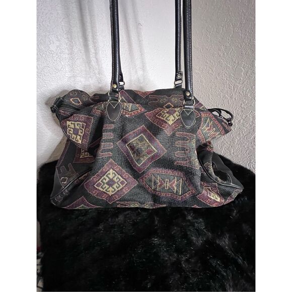 Gitano Tapestry Canvas Floral Travel Duffel Aztec western
